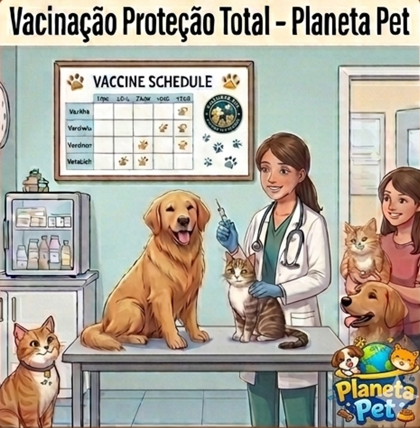 Imagem de vacinação para cães e gatos